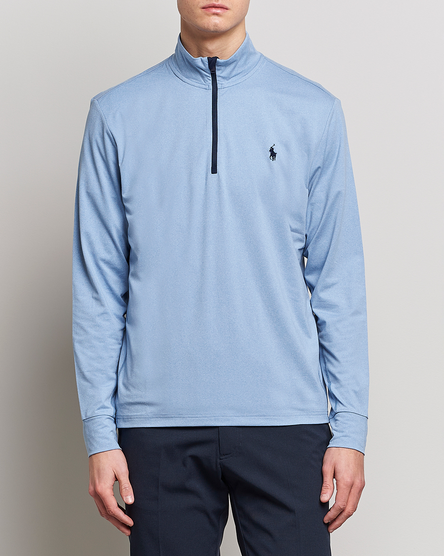 Herren | Pullover | Polo Ralph Lauren Golf | Performance Stratch Half Zip Powder Blue Heather