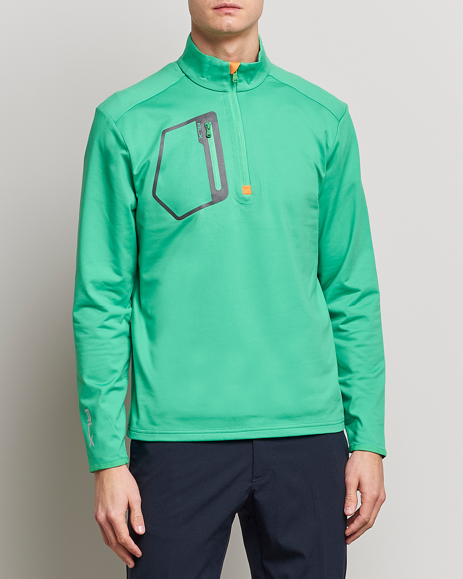 Herren | Pullover | RLX Ralph Lauren | Luxury Jersey Half Zip Vineyard Green