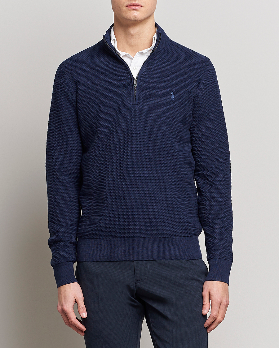 Herren | Pullover | Polo Ralph Lauren Golf | Cotton Jersey Half Zip Refined Navy