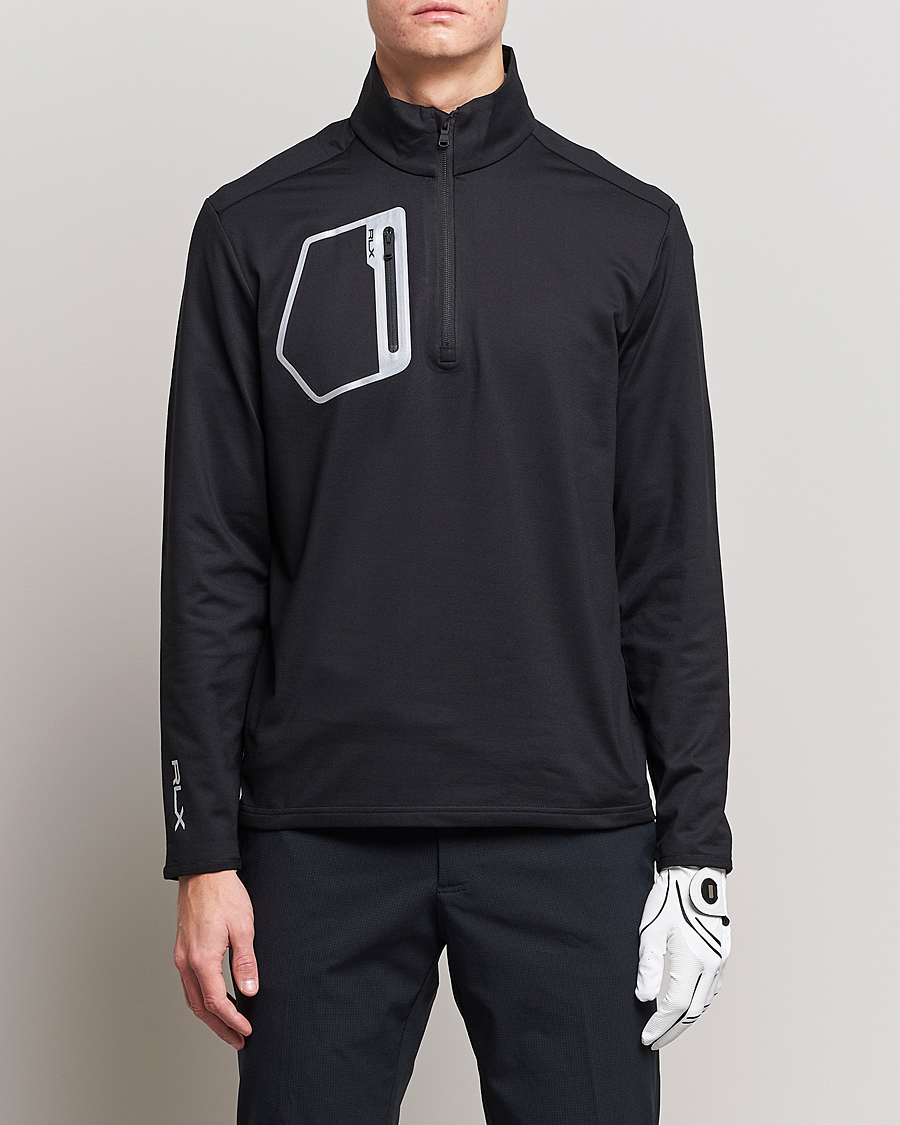 Herren | Pullover | RLX Ralph Lauren | Luxury Jersey Half Zip Black