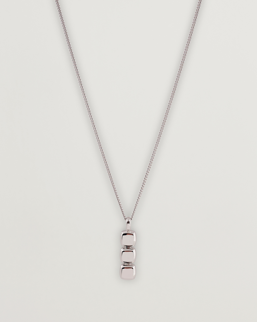 Herren | Tom Wood Mini Cushion Pendant Necklace Silver | Tom Wood | Mini Cushion Pendant Necklace Silver