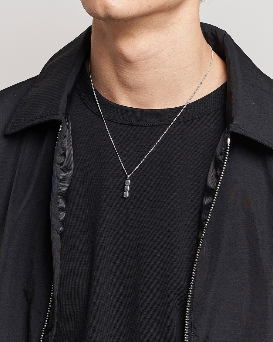 Herren | Tom Wood Mini Cushion Pendant Necklace Silver | Tom Wood | Mini Cushion Pendant Necklace Silver