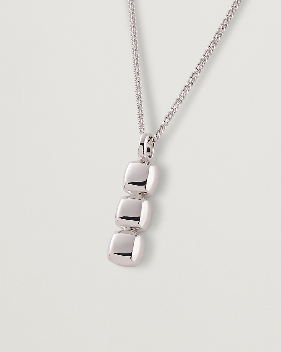 Herren | Tom Wood Mini Cushion Pendant Necklace Silver | Tom Wood | Mini Cushion Pendant Necklace Silver