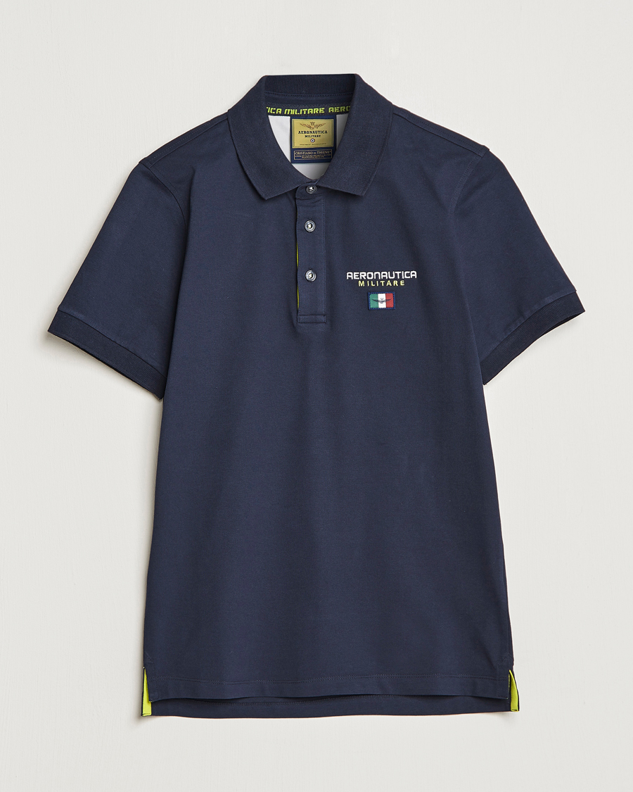 Herren | Poloshirts | Aeronautica Militare | Stretch Cotton Polo Navy Blue