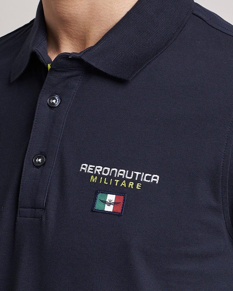 Herren | Poloshirts | Aeronautica Militare | Stretch Cotton Polo Navy Blue