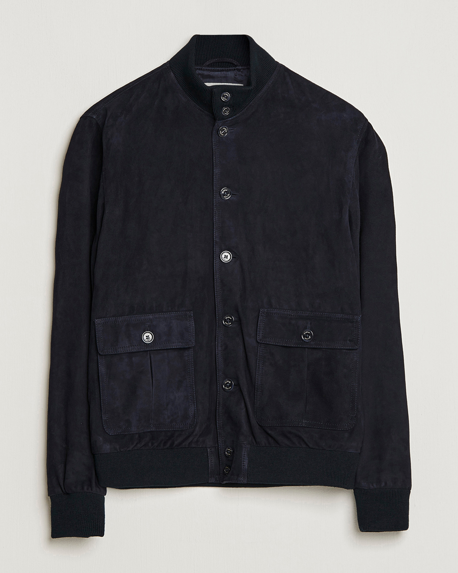 Herren | Jacken | Valstar | Valstarino Suede Jacket Navy