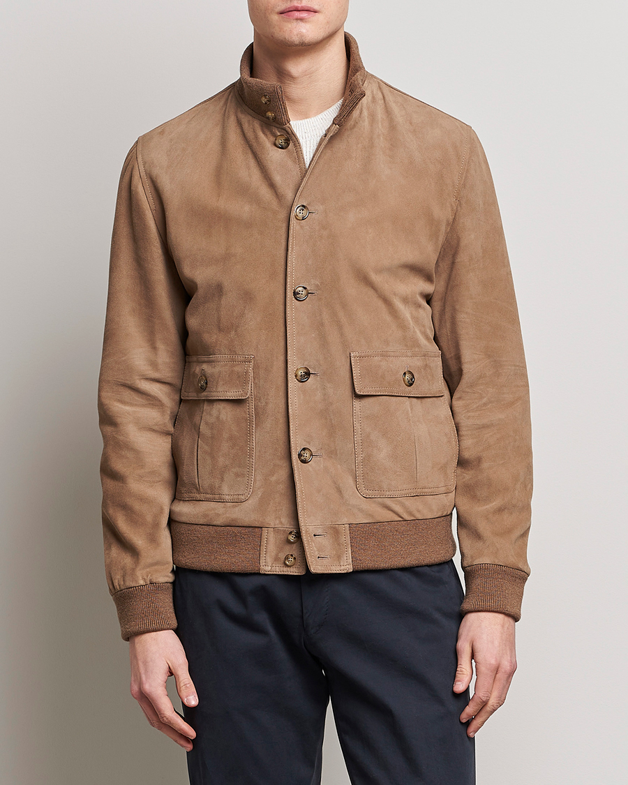 Herren | Jacken | Valstar | Valstarino Suede Jacket Light Beige