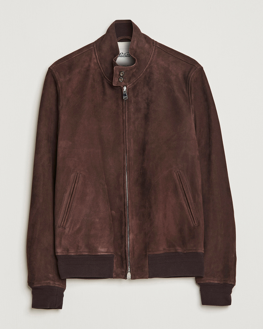 Herren | Jacken | Valstar | Suede Zip Blouson Dark Brown