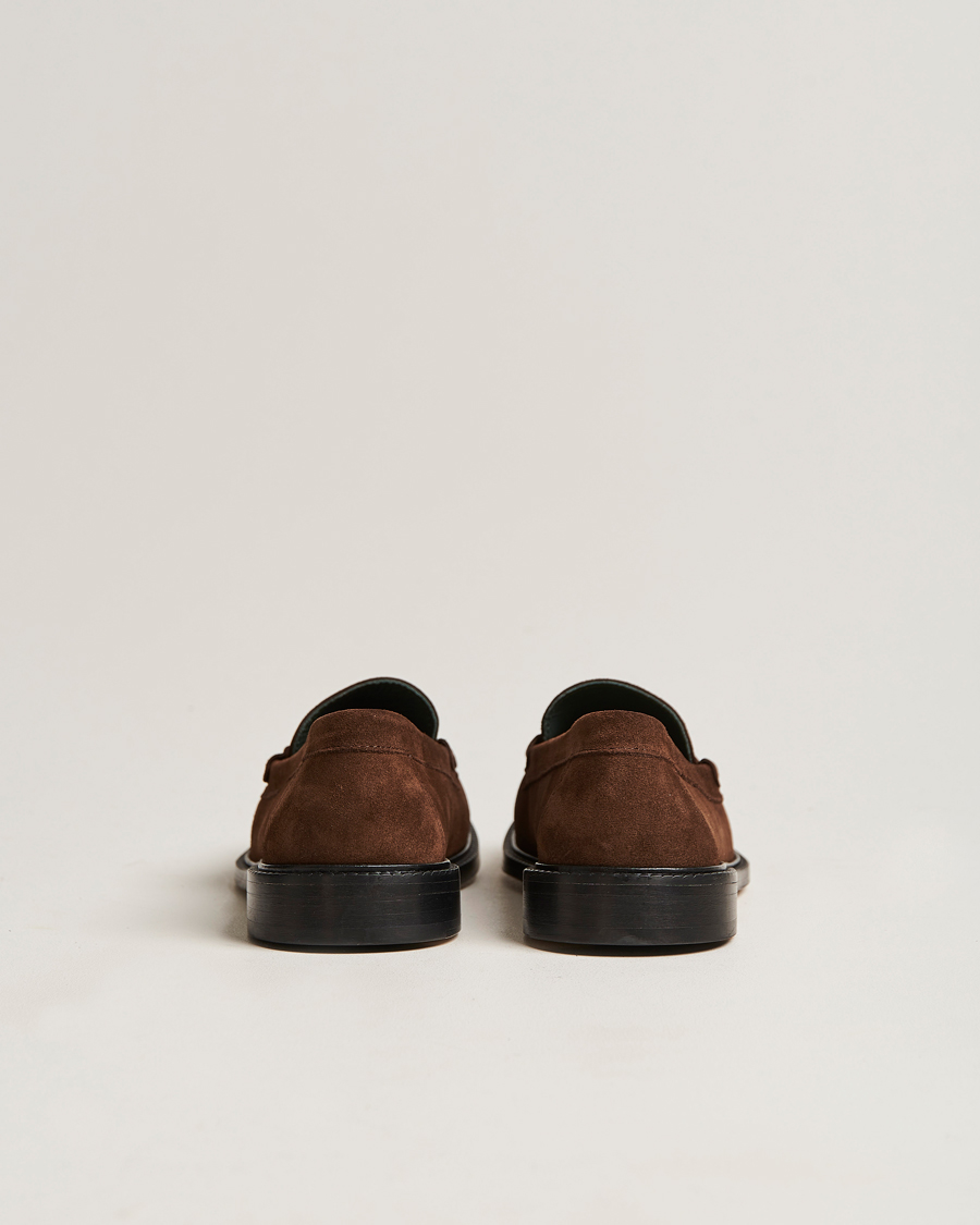 Herren | VINNY's Luxe Moccasin Loafer Dark Brown Suede | VINNY's | Luxe Moccasin Loafer Dark Brown Suede