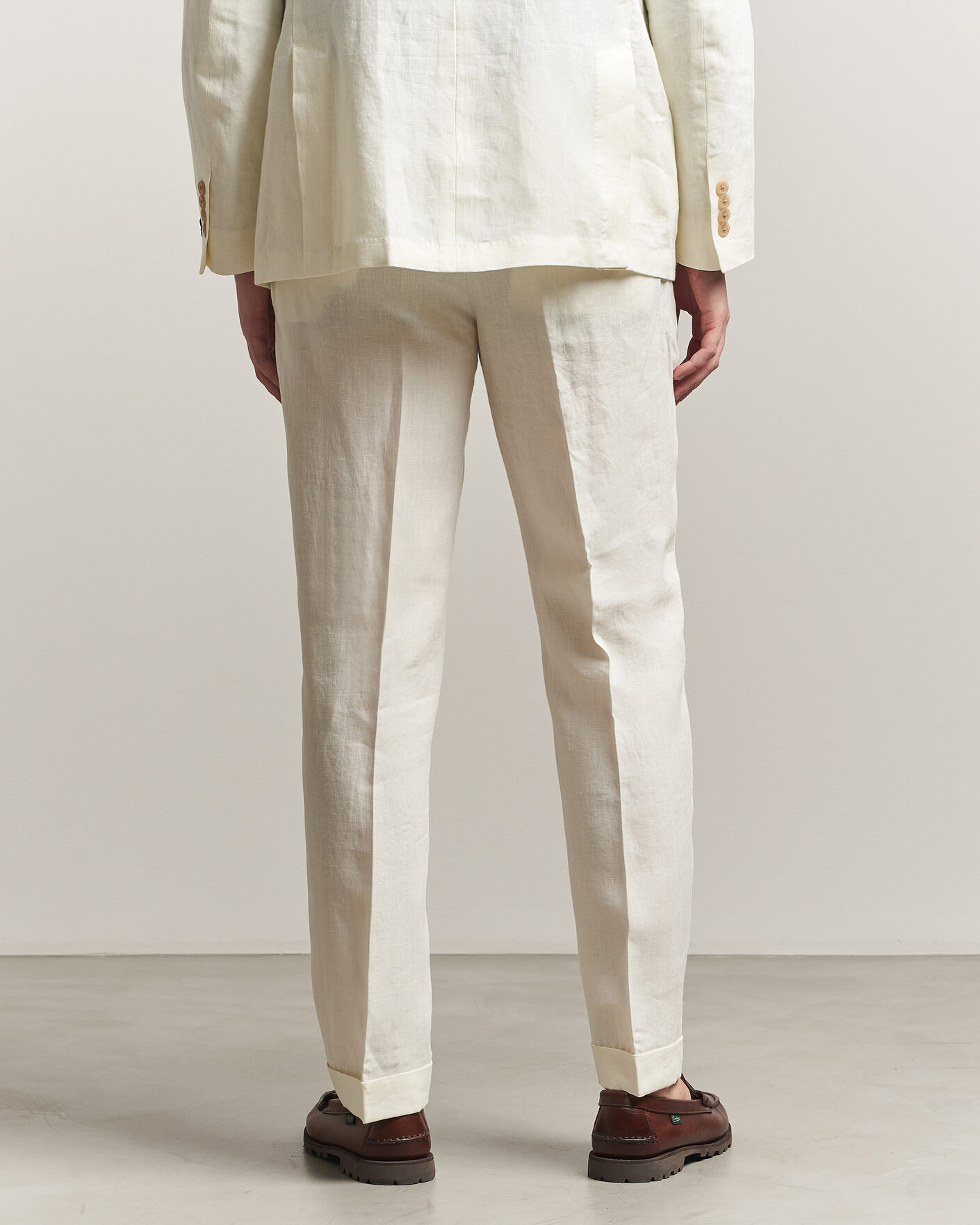 Herren | Hosen | Polo Ralph Lauren | Linen Pleated Trousers Cream