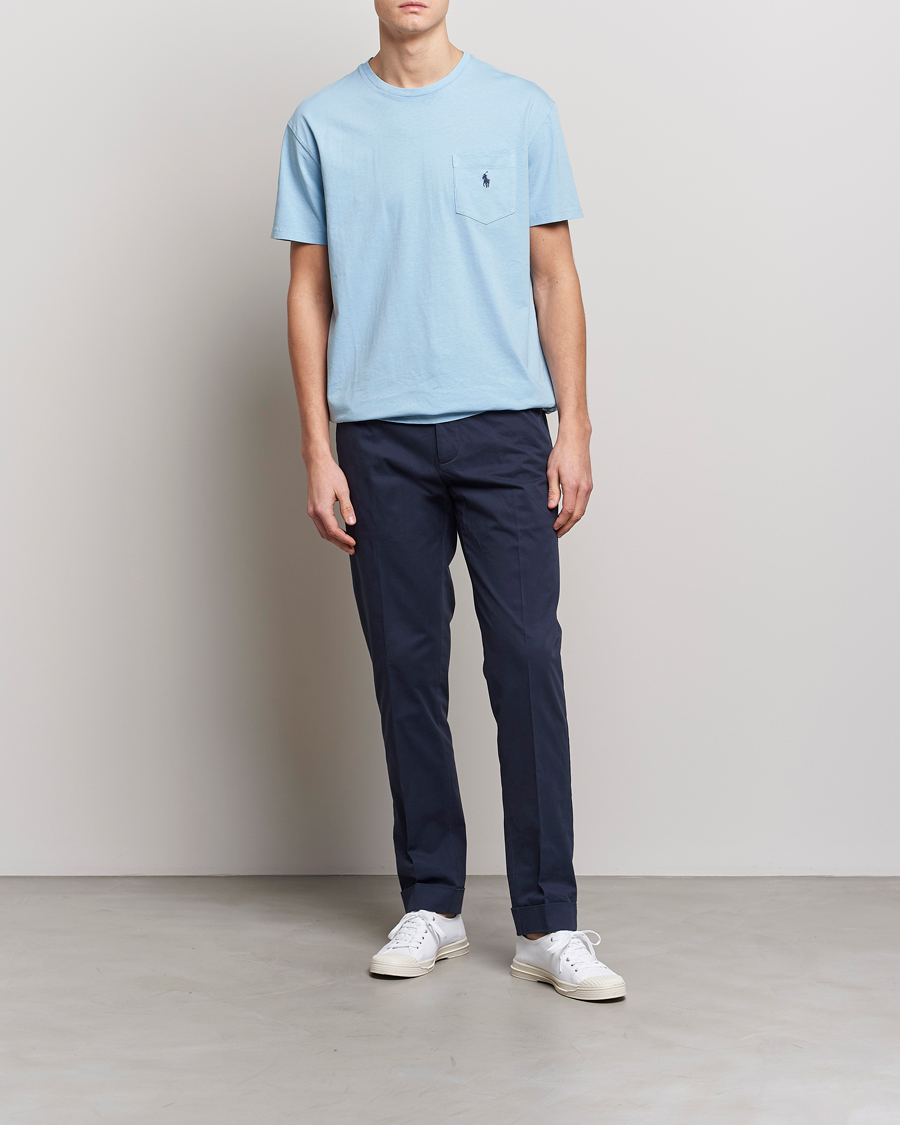 Herren | Hosen | Polo Ralph Lauren | Cotton Stretch Trousers Nautical Ink