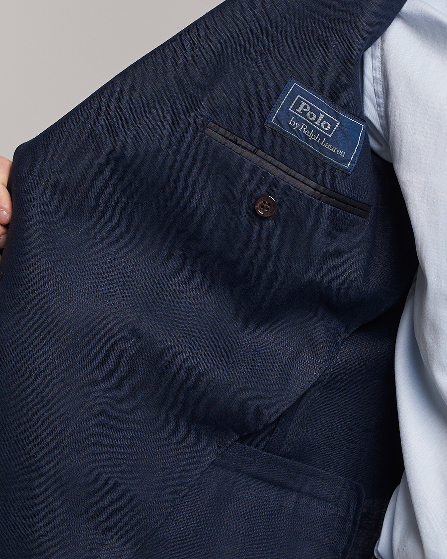 Herren | Sakkos | Polo Ralph Lauren | Linen Double Breasted Sportcoat Dark Navy