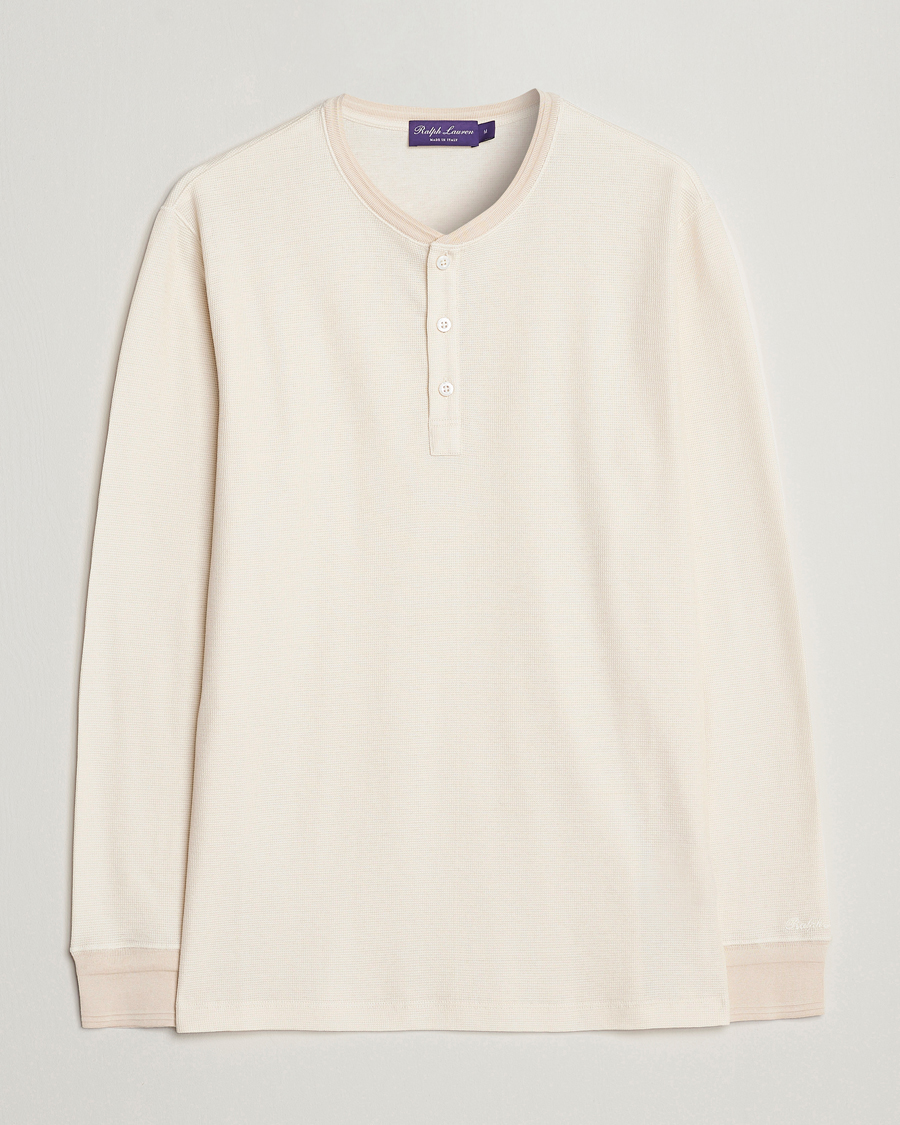 Herren | Pullover | Ralph Lauren Purple Label | Cotton/Silk Henley Cream
