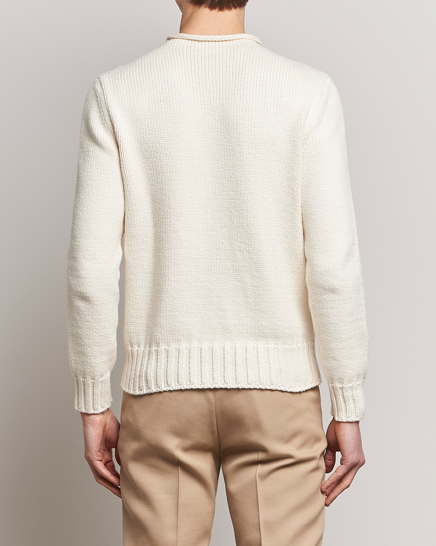 Herren | Pullover | Ralph Lauren Purple Label | Caged Cotton Rib Sweater Natural