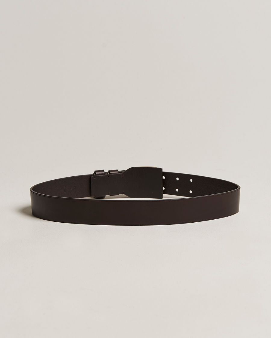 Herren | Ralph Lauren Purple Label Vachetta Leather Belt Dark Brown | Ralph Lauren Purple Label | Vachetta Leather Belt Dark Brown