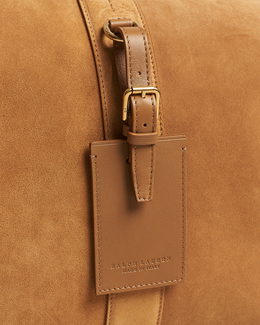 Herren | Ralph Lauren Purple Label Large Suede Duffelbag Fawn | Ralph Lauren Purple Label | Large Suede Duffelbag Fawn