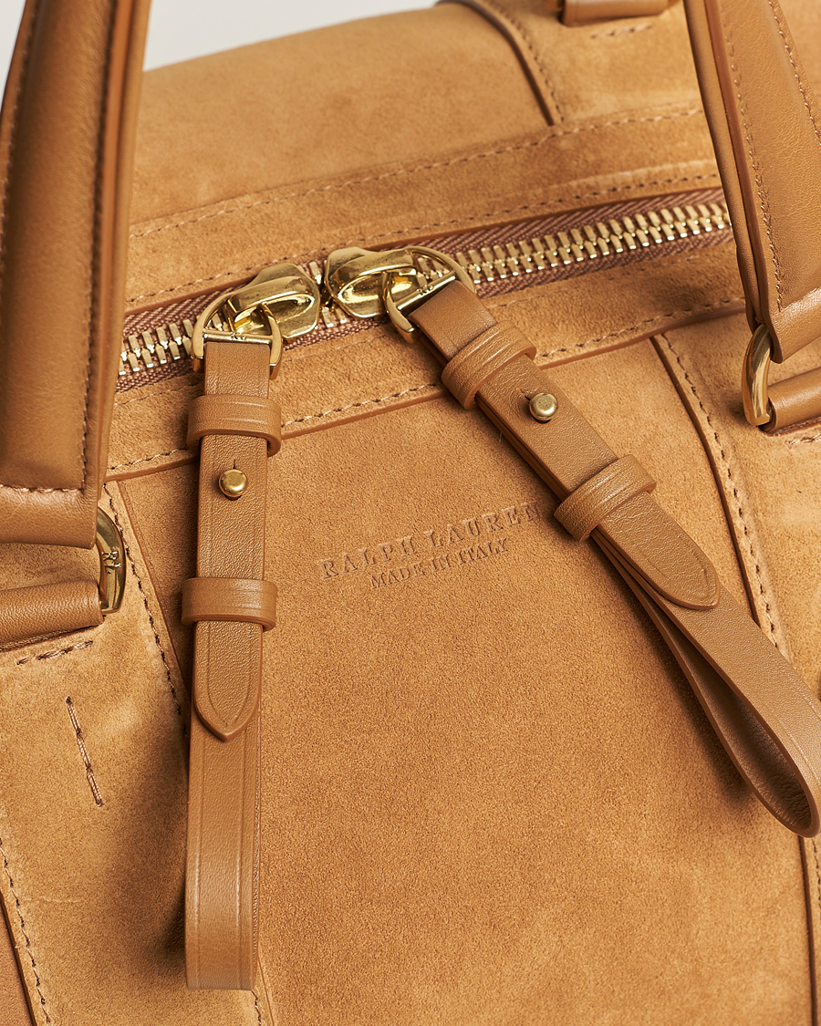 Herren | Ralph Lauren Purple Label Large Suede Duffelbag Fawn | Ralph Lauren Purple Label | Large Suede Duffelbag Fawn