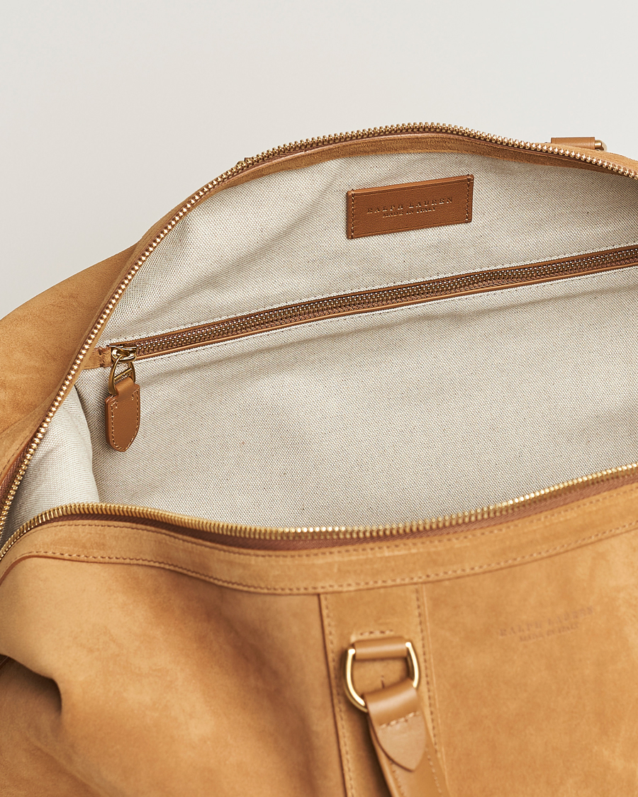 Herren | Ralph Lauren Purple Label Large Suede Duffelbag Fawn | Ralph Lauren Purple Label | Large Suede Duffelbag Fawn