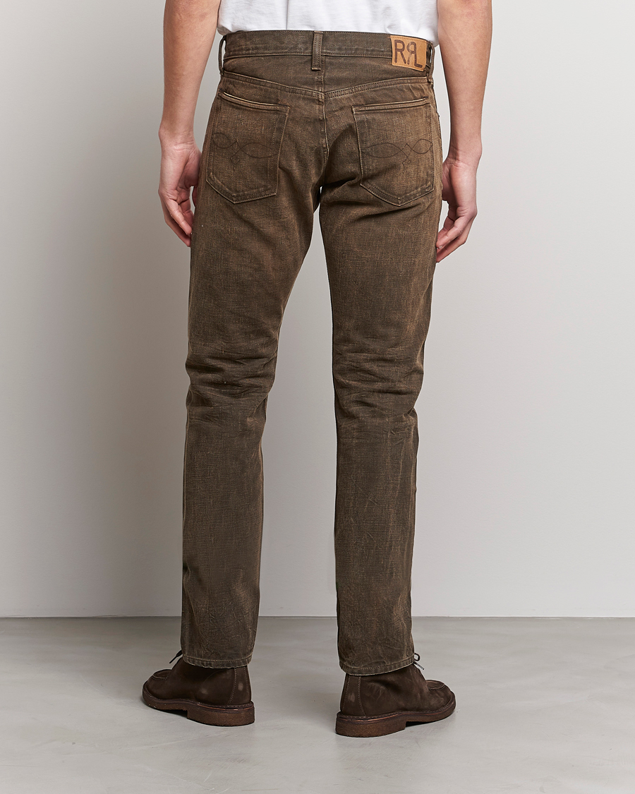 Herren | Jeans | RRL | Slim Fit 5-Pocket Denim Distressed Brown Wash