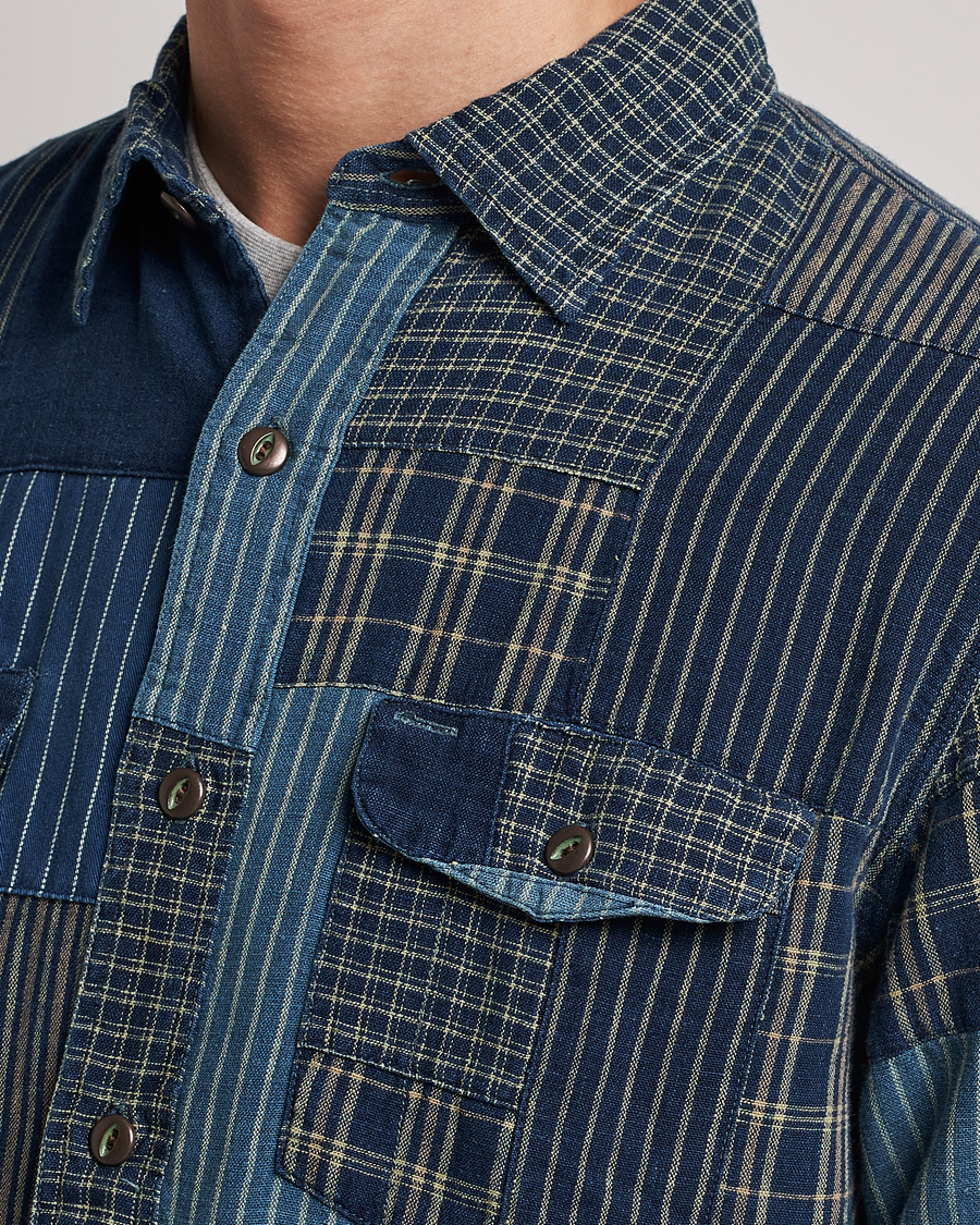 Herren | Hemden | RRL | Sweet Orr Overshirt Indigo Patchwork
