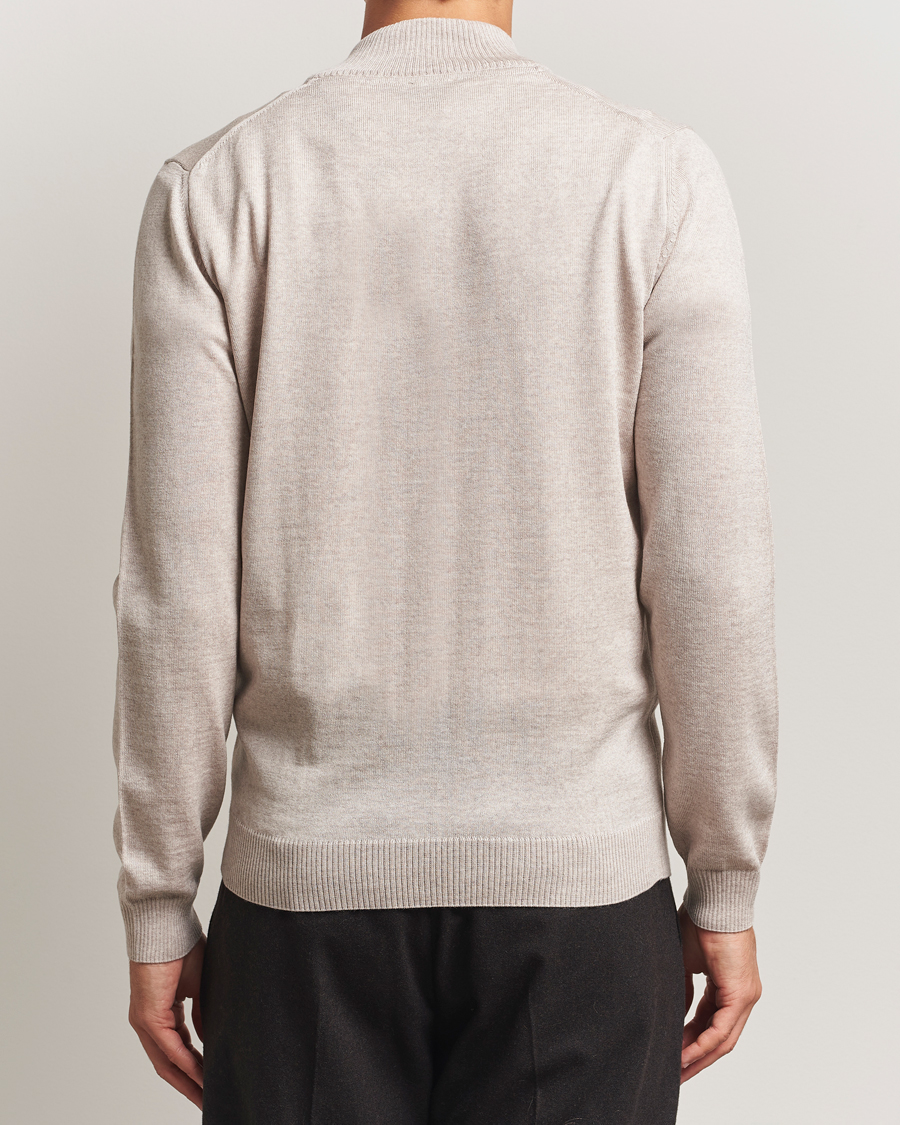 Herren | Pullover | Stenströms | Merino Full Zip Beige