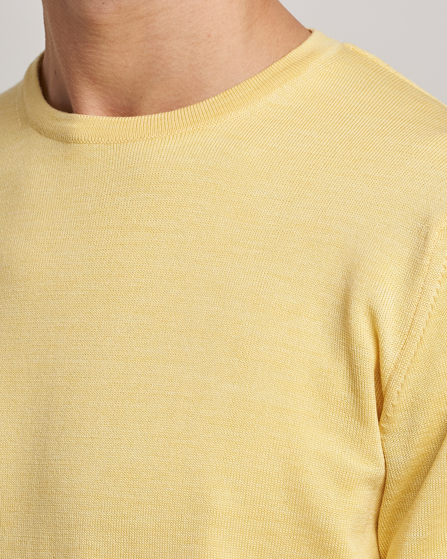 Herren | Pullover | Stenströms | Merino Crew Neck Yellow