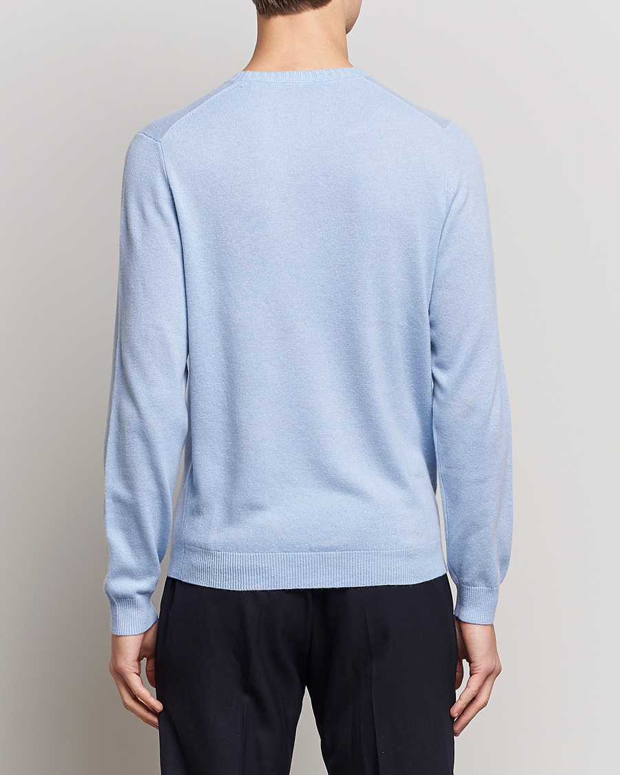 Herren | Pullover | Stenströms | Cashmere Crew Neck Light Blue