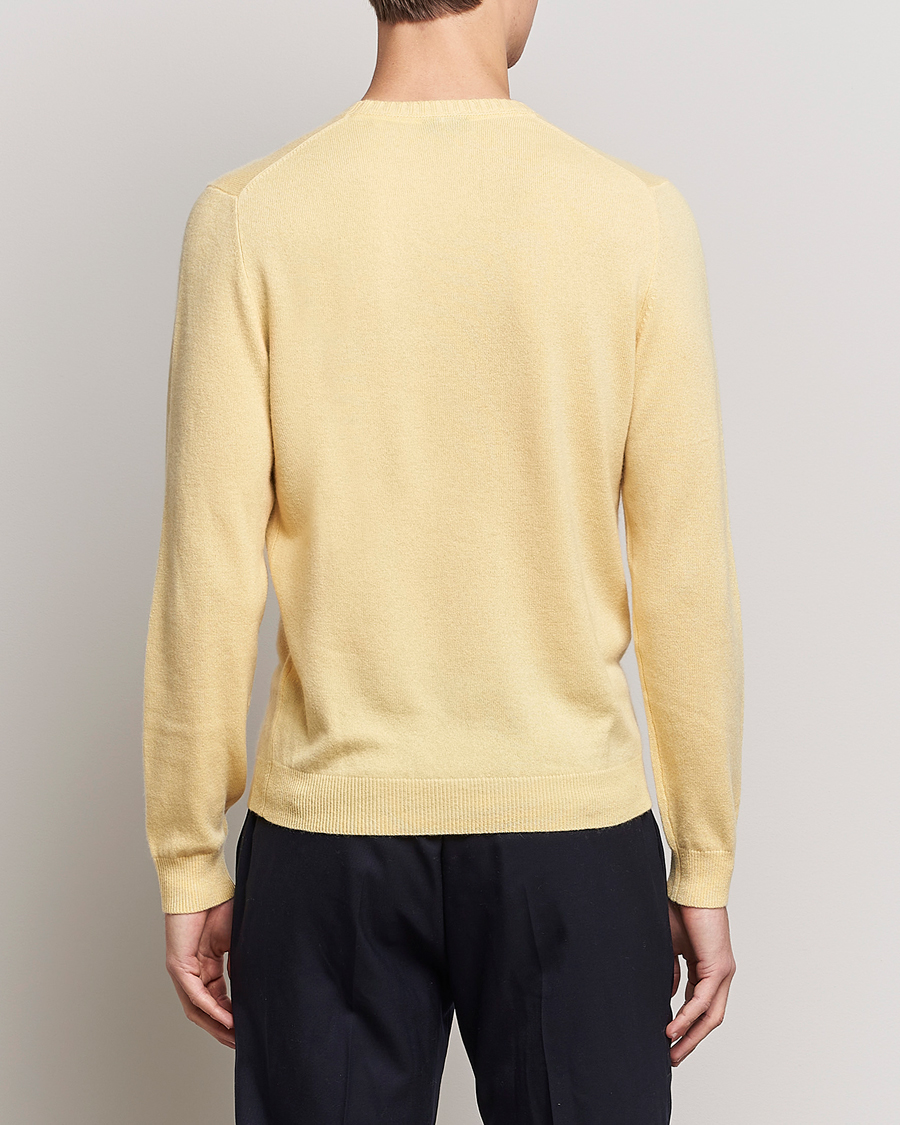 Herren | Pullover | Stenströms | Cashmere Crew Neck Yellow