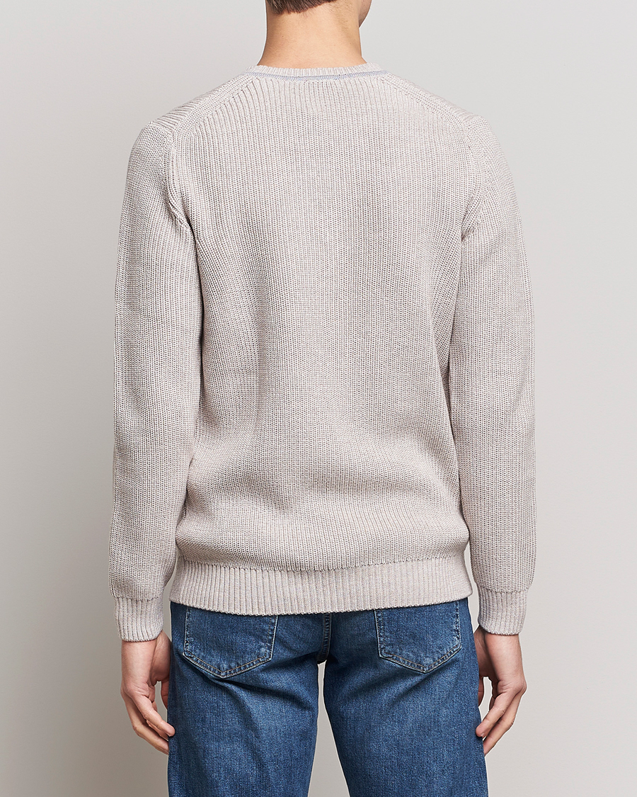 Herren | Pullover | Stenströms | Merino Heavy Knitted V-Neck Beige
