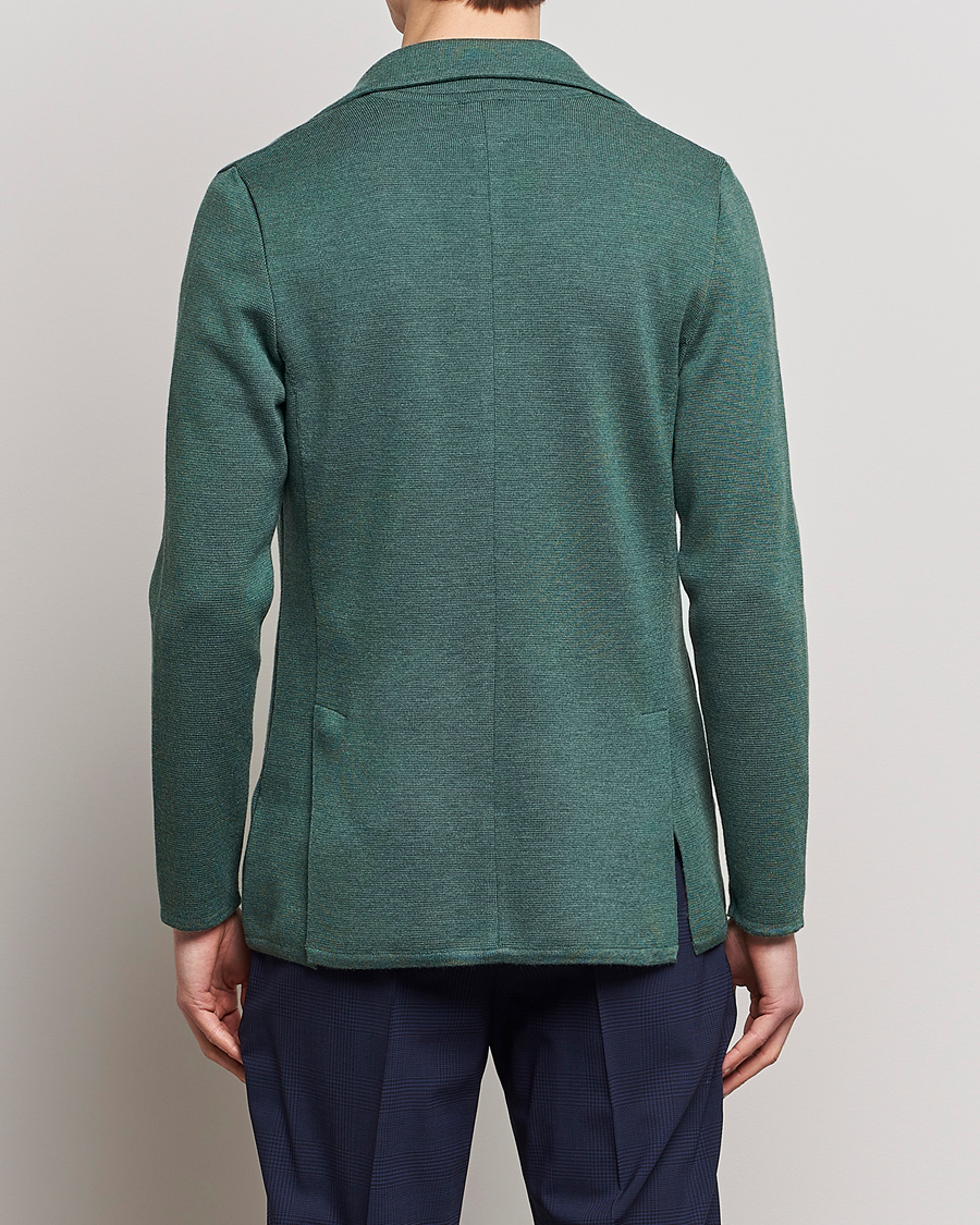 Herren | Sakkos | Stenströms | Knitted Merino Blazer Green