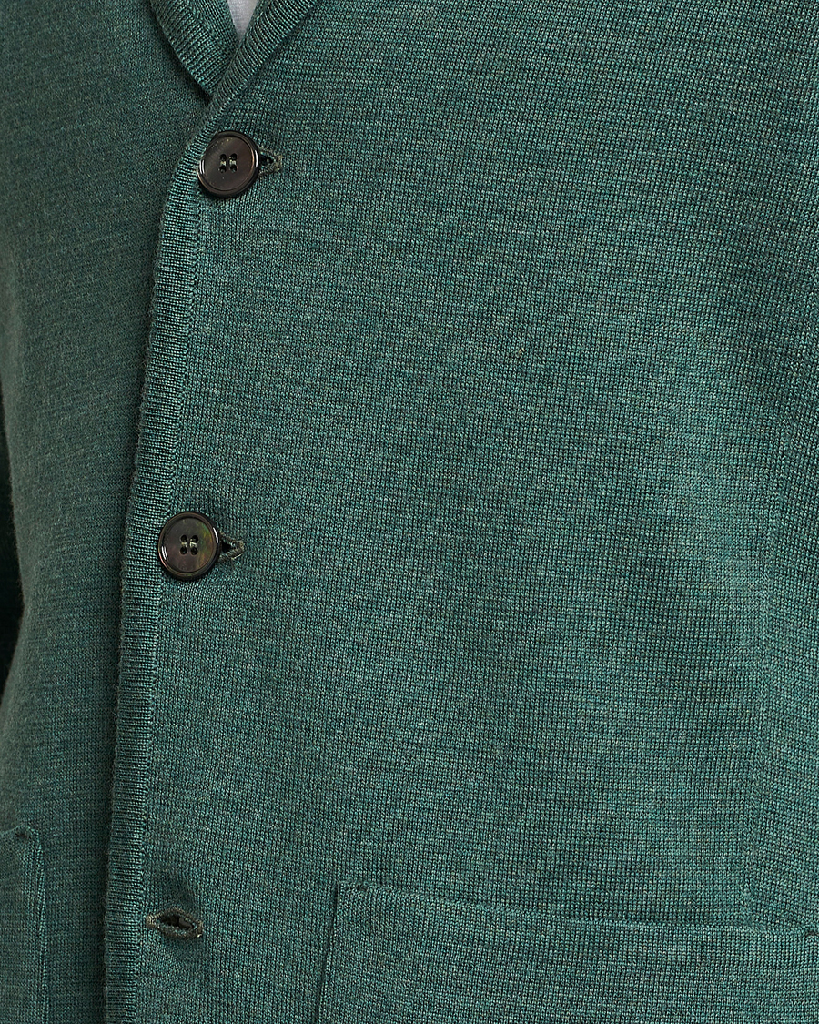 Herren | Sakkos | Stenströms | Knitted Merino Blazer Green