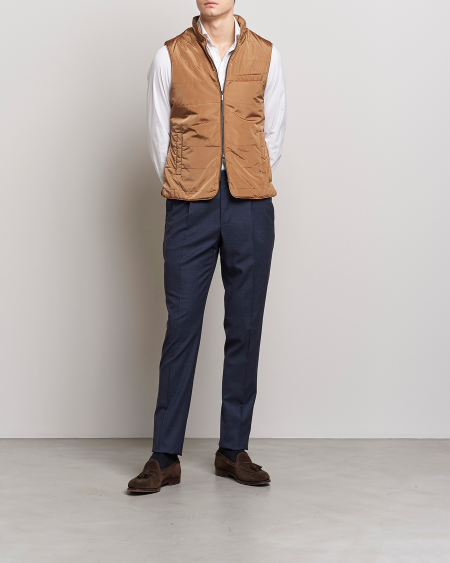 Herren | Westen | Stenströms | Padded Nylon Vest Brown