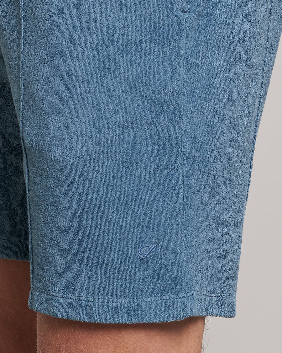 Herren | Shorts | Stenströms | Terry Cotton Shorts Petrol Blue