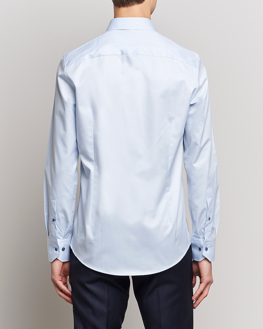Herren | Hemden | Stenströms | Slimline Cut Away Contrast Shirt Blue