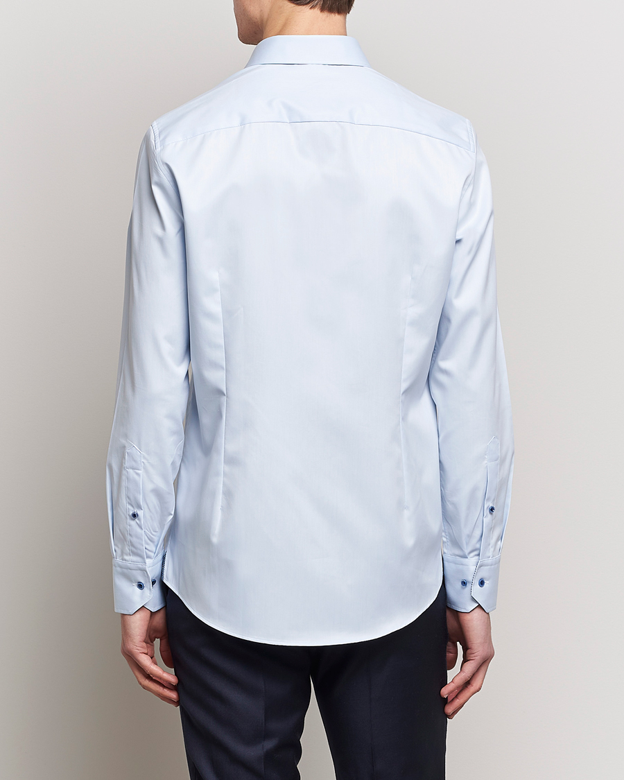 Herren | Hemden | Stenströms | Slimline Cut Away Contrast Shirt Blue