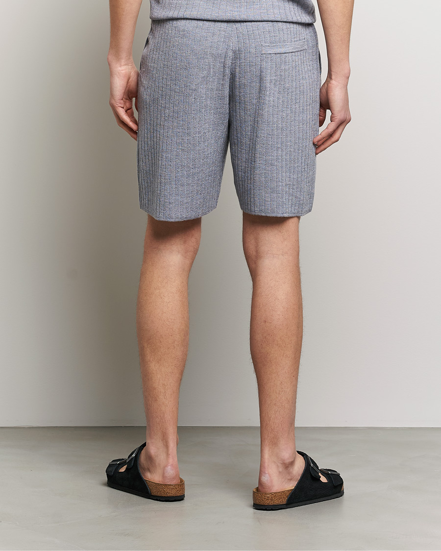 Herren | Shorts | Stenströms | Merino/Lyocell Ribbed Shorts Grey
