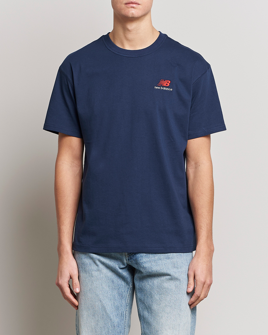 Herren | T-Shirts | New Balance | Cotton T-Shirt Natural Indigo