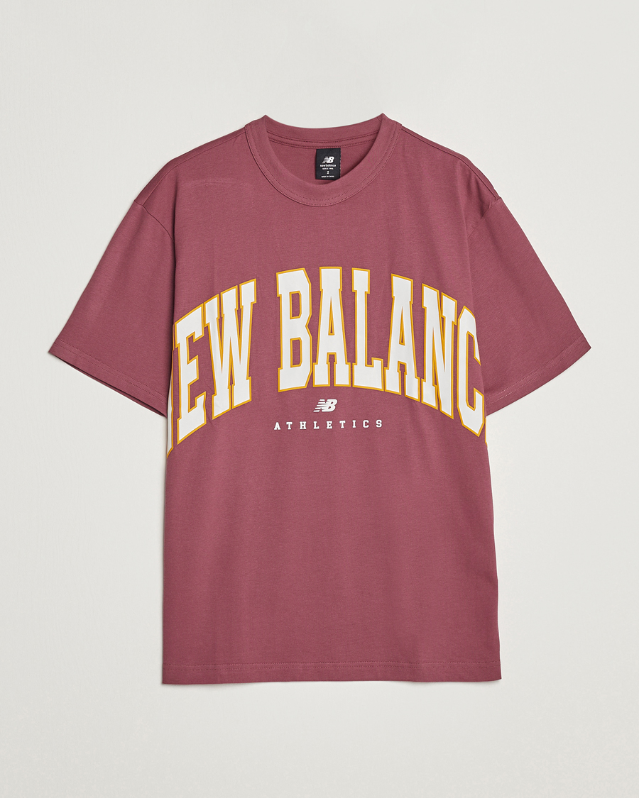 Herren | T-Shirts | New Balance | Athletics Warped T-Shirt Washed Burgundy