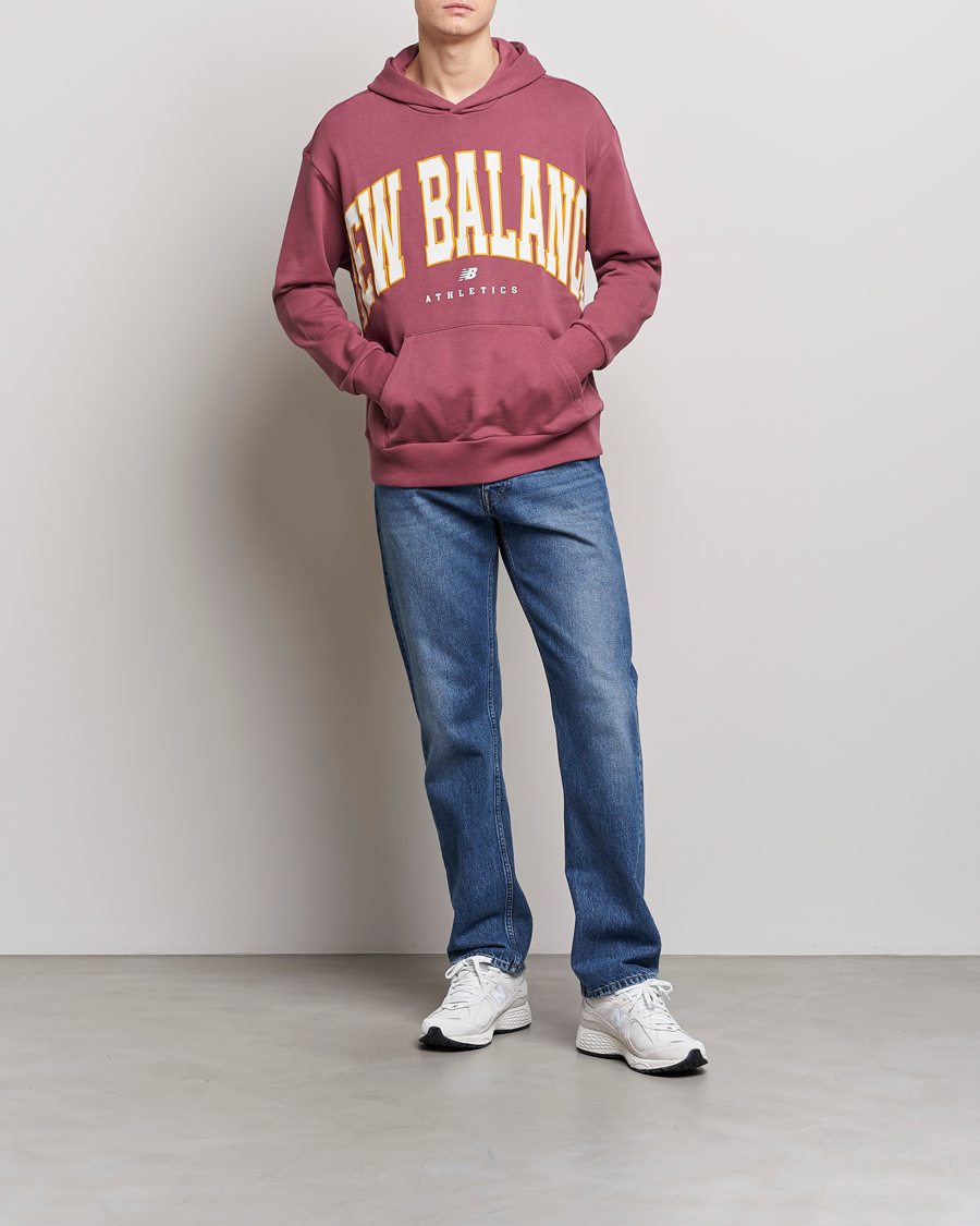 Herren | Pullover | New Balance | Athletics Warped Hoodie Washed Burgundy