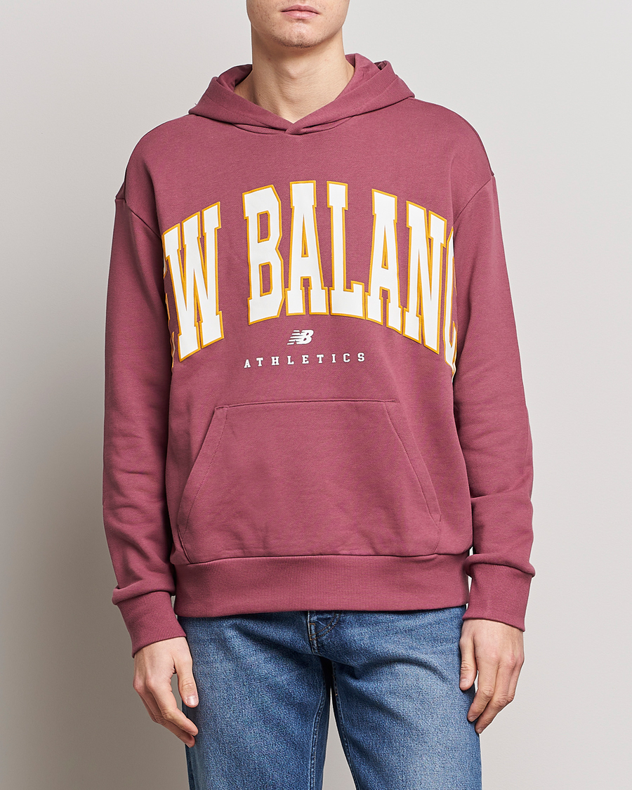 Herren | Pullover | New Balance | Athletics Warped Hoodie Washed Burgundy