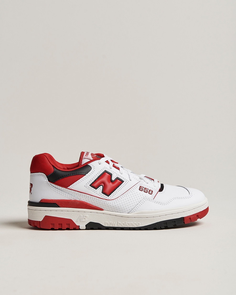 Herren | New Balance 550 Sneakers White/Red | New Balance | 550 Sneakers White/Red