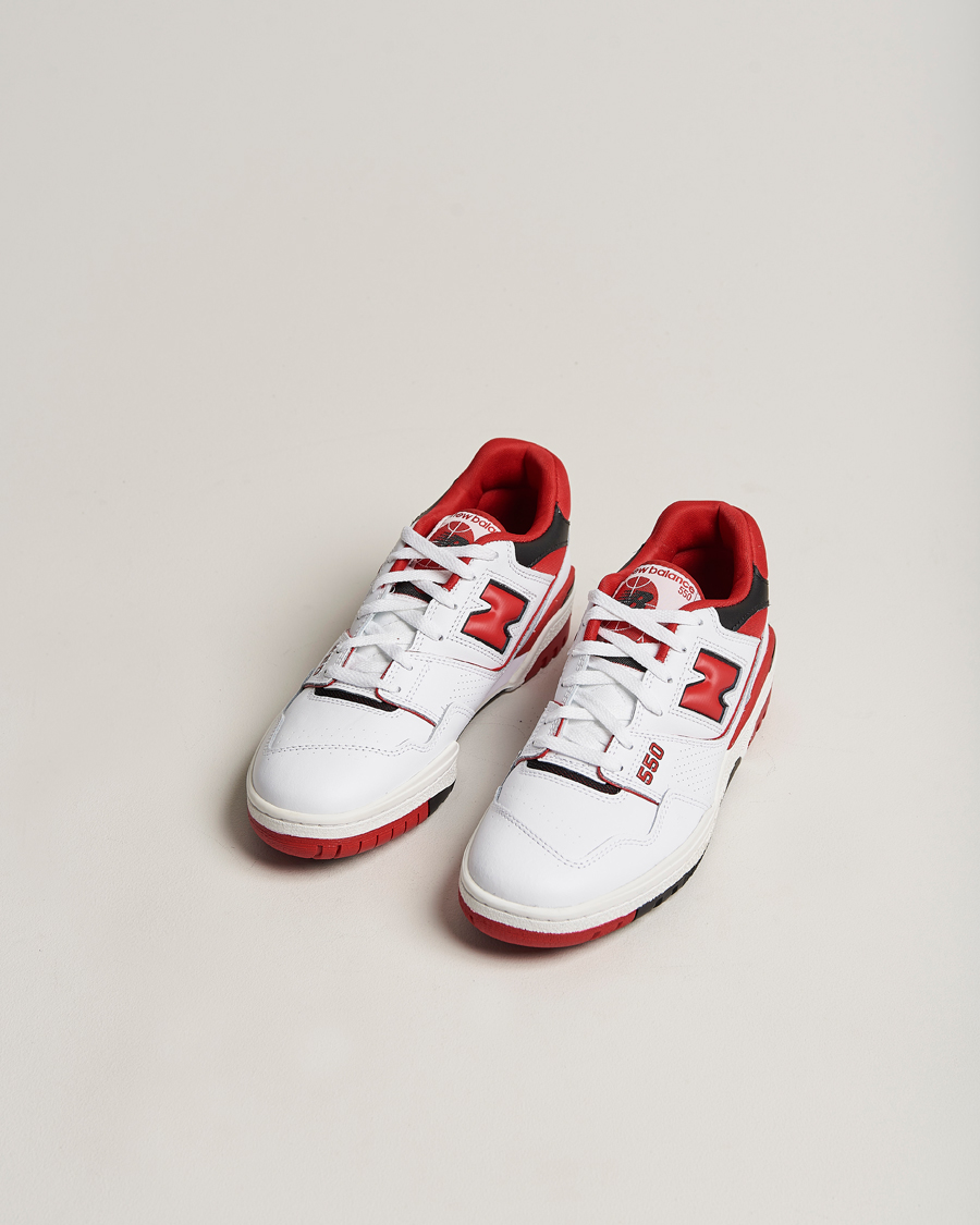 Herren | New Balance 550 Sneakers White/Red | New Balance | 550 Sneakers White/Red