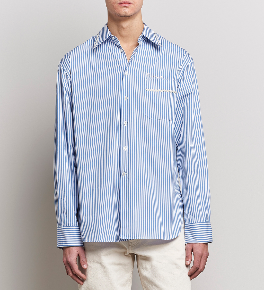 Herren | Hemden | Marni | Striped Pocket Shirt Iris Blue