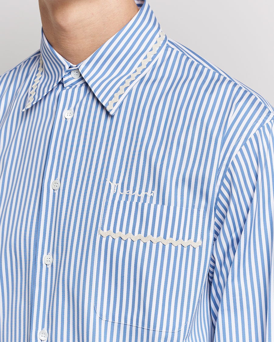Herren | Hemden | Marni | Striped Pocket Shirt Iris Blue