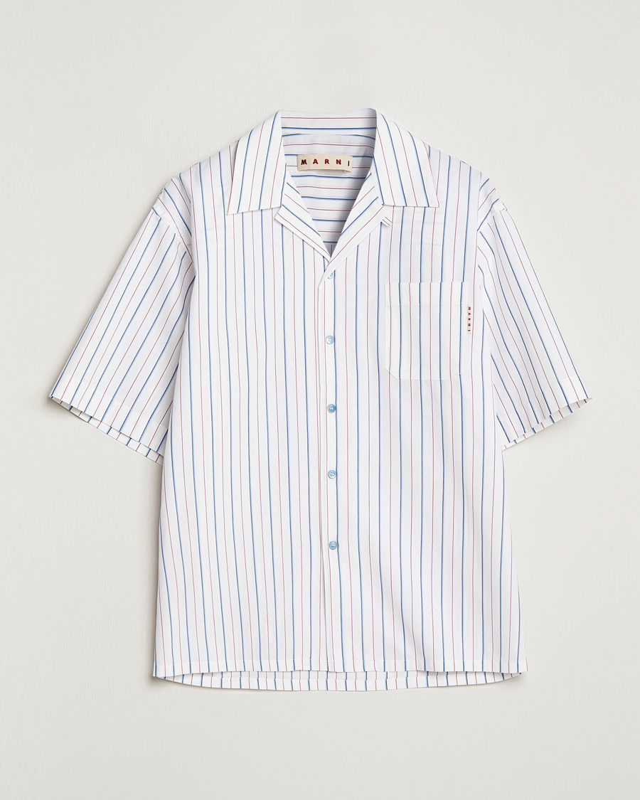Herren | Hemden | Marni | Striped Bowling Shirt Lily White