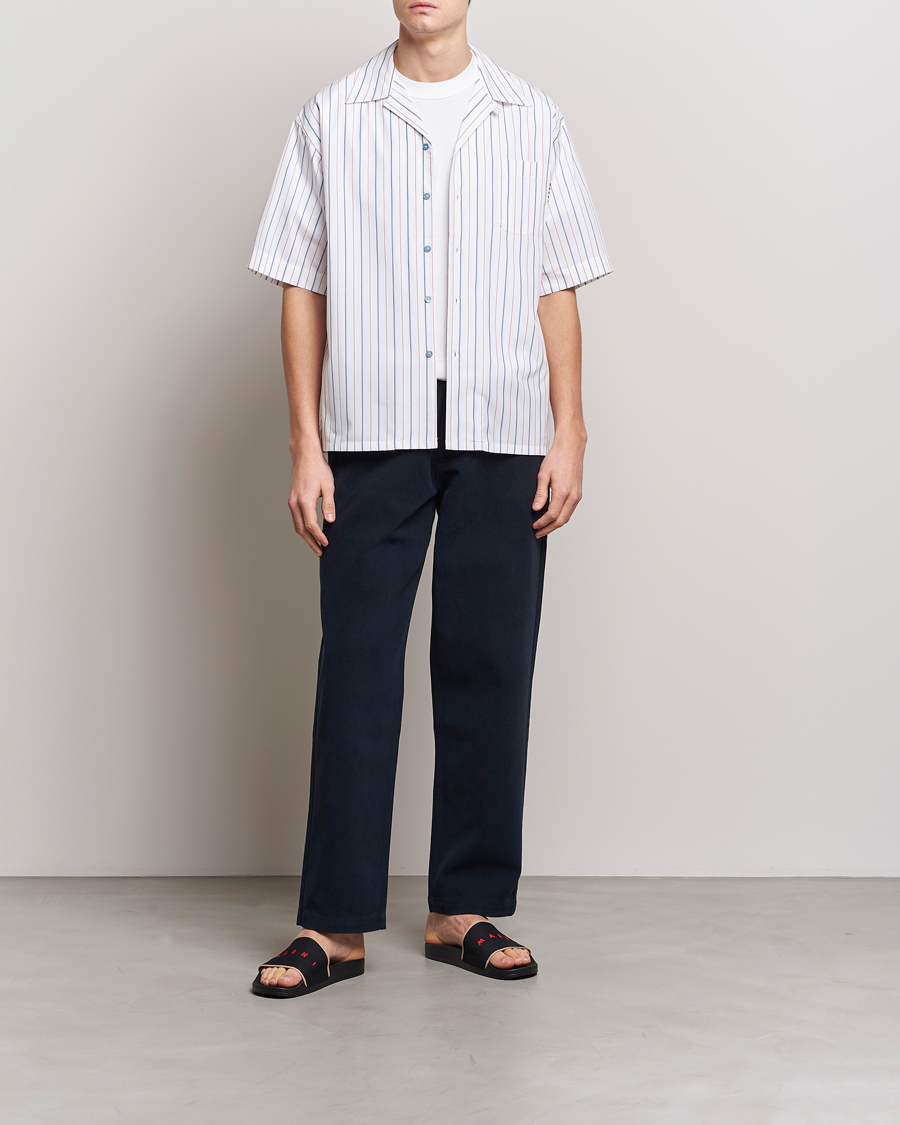 Herren | Hemden | Marni | Striped Bowling Shirt Lily White
