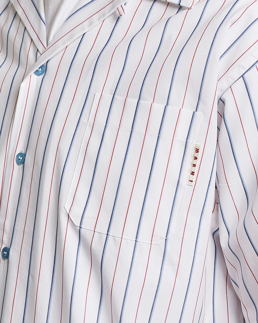 Herren | Hemden | Marni | Striped Bowling Shirt Lily White
