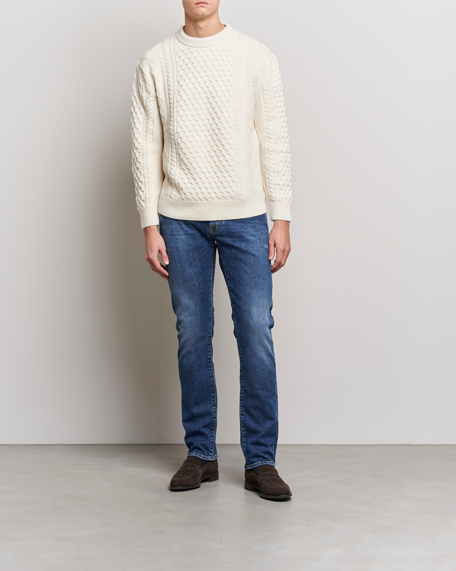 Herren | Jeans | Jacob Cohën | Nick Slim Fit Stretch Jeans Blue