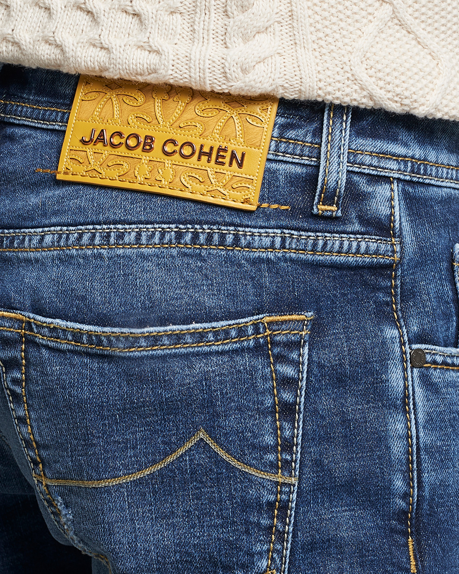Herren | Jeans | Jacob Cohën | Nick Slim Fit Stretch Jeans Blue