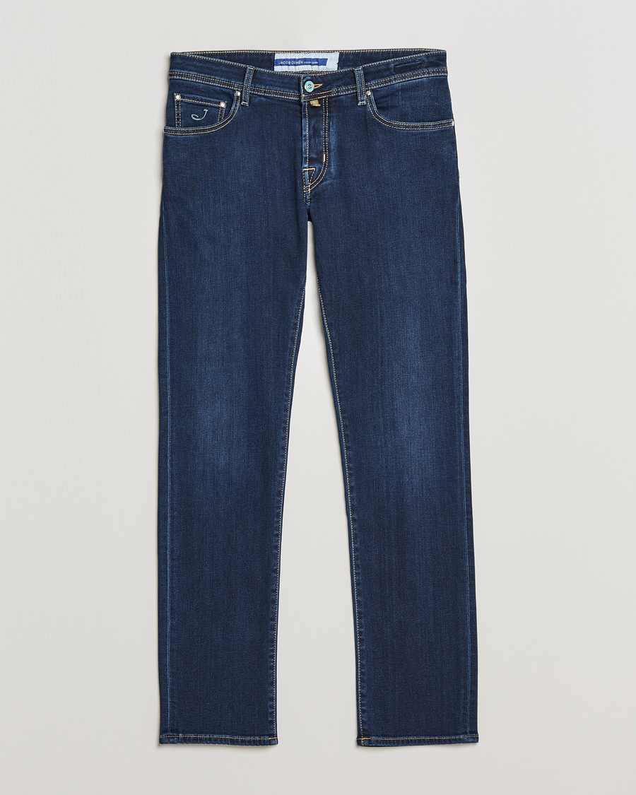 Herren | Jeans | Jacob Cohën | Nick Slim Fit Stretch Jeans Dark Blue